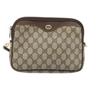 GUCCI GG Supreme Shoulder Bag PVC Beige Gold 97 02 068 Auth ka3083-2