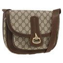 GUCCI GG Supreme Schultertasche PVC Gold Beige Auth ka3088-1