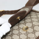 GUCCI GG Supreme Schultertasche PVC Gold Beige Auth ka3088-14