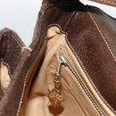 GUCCI GG Supreme Schultertasche PVC Gold Beige Auth ka3088-20