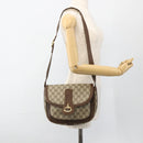 GUCCI GG Supreme Schultertasche PVC Gold Beige Auth ka3088-24