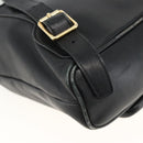 GUCCI Bamboo Backpack Leather Black Gold 003 2034 0030 Auth ka3090-10