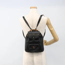 GUCCI Bamboo Backpack Leather Black Gold 003 2034 0030 Auth ka3090-24