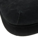Salvatore Ferragamo Shoulder Bag Suede Black Gold Auth ka3091A-16