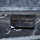 Salvatore Ferragamo Shoulder Bag Suede Black Gold Auth ka3091A-12