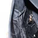 Salvatore Ferragamo Shoulder Bag Suede Black Gold Auth ka3091A-19