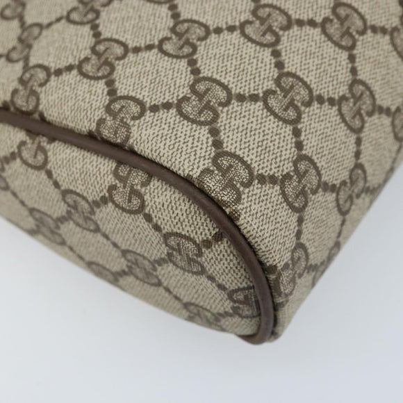 GUCCI GG Supreme Web Sherry Line Bag PVC Beige Gold 98 30 014 3553 Auth ka3094