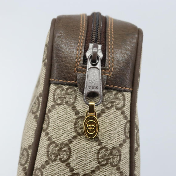 GUCCI GG Supreme Web Sherry Line Bag PVC Beige Gold 98 30 014 3553 Auth ka3094