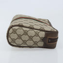 GUCCI GG Supreme Web Sherry Line Bag PVC Beige Gold 98 30 014 3553 Auth ka3094-3