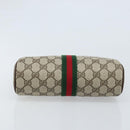GUCCI GG Supreme Web Sherry Line Bag PVC Beige Gold 98 30 014 3553 Auth ka3094-6