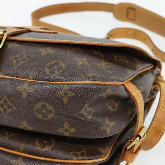 LOUIS VUITTON Monogram Saumur 30 Shoulder Bag M42256 LV Auth ka3095