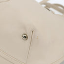 Salvatore Ferragamo Handtas Leer 2way Wit Zilver Auth ka3096A-12