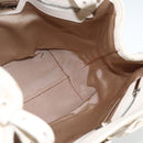 Salvatore Ferragamo Handtas Leer 2way Wit Zilver Auth ka3096A-19