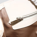 Salvatore Ferragamo Handtas Leer 2way Wit Zilver Auth ka3096A-21