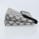 GUCCI GG Supreme Pouch PVC Navy Gold 68 039 4494 Auth ka3098-4