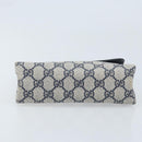 GUCCI GG Supreme Pouch PVC Navy Gold 68 039 4494 Auth ka3098-7