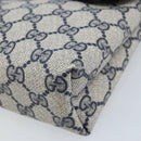 GUCCI GG Supreme Pouch PVC Navy Gold 68 039 4494 Auth ka3098-8