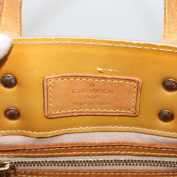 LOUIS VUITTON Monogram Vernis Reade PM Hand Bag Beige M91144 LV Auth ka3100