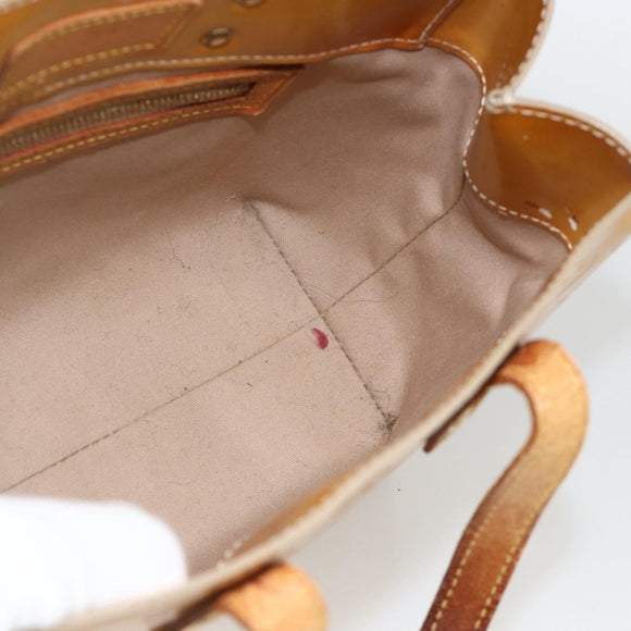 LOUIS VUITTON Monogram Vernis Reade PM Hand Bag Beige M91144 LV Auth ka3100
