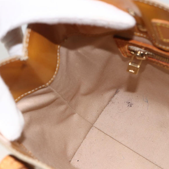 LOUIS VUITTON Monogram Vernis Reade PM Hand Bag Beige M91144 LV Auth ka3100