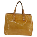 LOUIS VUITTON Monogram Vernis Reade PM Hand Bag Beige M91144 LV Auth ka3100-13