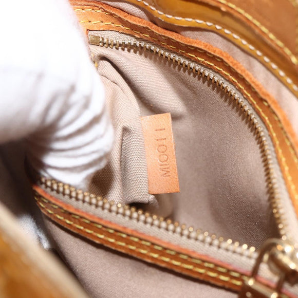 LOUIS VUITTON Monogram Vernis Reade PM Hand Bag Beige M91144 LV Auth ka3100