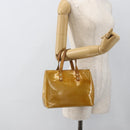 LOUIS VUITTON Monogram Vernis Reade PM Hand Bag Beige M91144 LV Auth ka3100-21