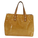 LOUIS VUITTON Monogram Vernis Reade PM Hand Bag Beige M91144 LV Auth ka3100-2