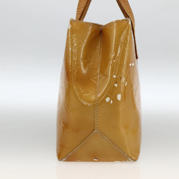 LOUIS VUITTON Monogram Vernis Reade PM Hand Bag Beige M91144 LV Auth ka3100