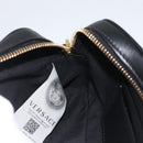FENDI Versace collaboration Shoulder Bag Leather Black Gold Auth ka3101V-17