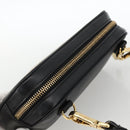 FENDI Versace collaboration Shoulder Bag Leather Black Gold Auth ka3101V-6