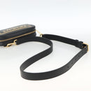 FENDI Versace collaboration Shoulder Bag Leather Black Gold Auth ka3101V-7