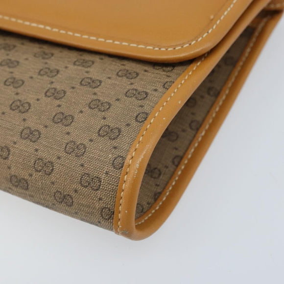 GUCCI Micro GG Supreme Shoulder Bag PVC Beige Gold 004 89 1041 Auth ka3102