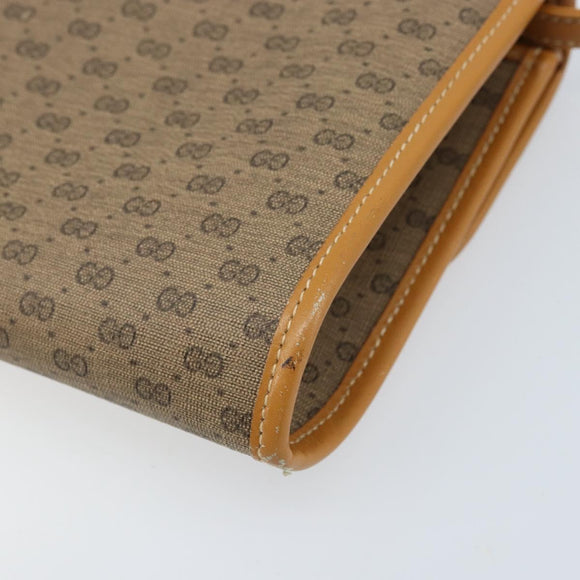 GUCCI Micro GG Supreme Shoulder Bag PVC Beige Gold 004 89 1041 Auth ka3102