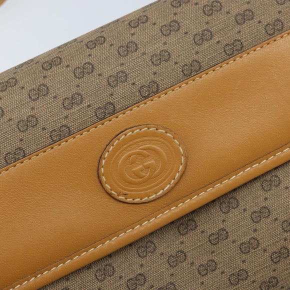 GUCCI Micro GG Supreme Shoulder Bag PVC Beige Gold 004 89 1041 Auth ka3102