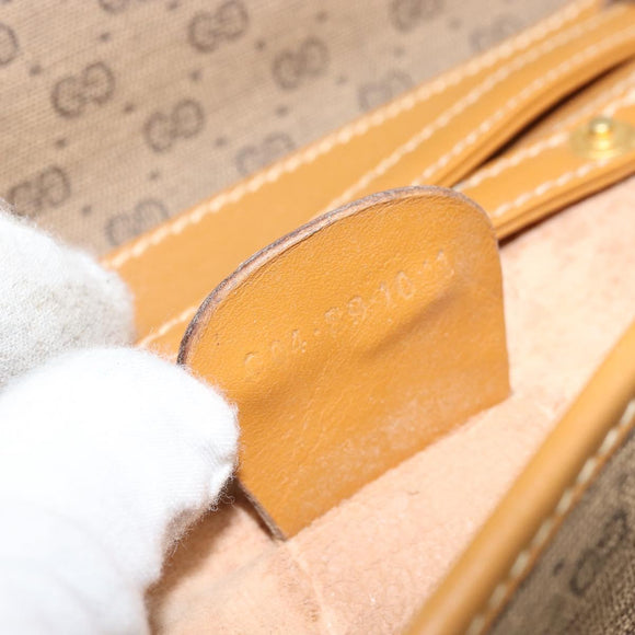 GUCCI Micro GG Supreme Shoulder Bag PVC Beige Gold 004 89 1041 Auth ka3102