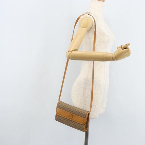 GUCCI Micro GG Supreme Shoulder Bag PVC Beige Gold 004 89 1041 Auth ka3102