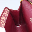 Christian Dior Trotter Canvas Kettenschultertasche Rot Gold Auth ka3104-19
