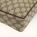 GUCCI GG Supreme Clutch Bag PVC Beige Gold 156 01 053 Auth ka3105-10