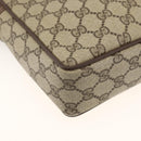 GUCCI GG Supreme Clutch Bag PVC Beige Gold 156 01 053 Auth ka3105-11