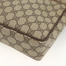 GUCCI GG Supreme Clutch Bag PVC Beige Gold 156 01 053 Auth ka3105-12