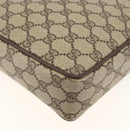 GUCCI GG Supreme Clutch Bag PVC Beige Gold 156 01 053 Auth ka3105-13