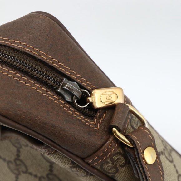 GUCCI GG Supreme Clutch Bag PVC Beige Gold 156 01 053 Auth ka3105