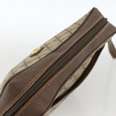 GUCCI GG Supreme Clutch Bag PVC Beige Gold 156 01 053 Auth ka3105-6
