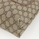 GUCCI GG Supreme Web Sherry Line Tote Bag PVC Beige Red Auth ka3106-10
