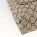 GUCCI GG Supreme Web Sherry Line Tote Bag PVC Beige Red Auth ka3106-11