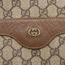 GUCCI GG Supreme Web Sherry Line Tote Bag PVC Beige Red Auth ka3106-14