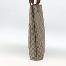 GUCCI GG Supreme Web Sherry Line Tote Bag PVC Beige Red Auth ka3106-5