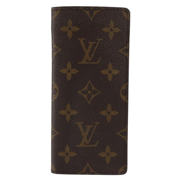 LOUIS VUITTON Monogram Etui Lunette Simple Glasses Case LV Auth ka311
