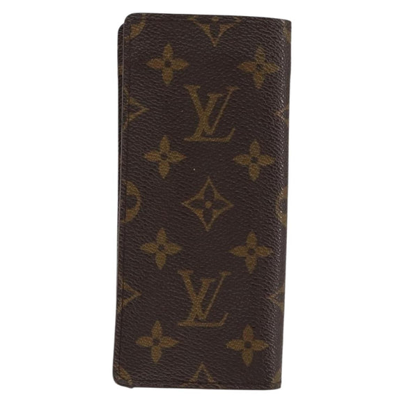 LOUIS VUITTON Monogram Etui Lunette Simple Glasses Case LV Auth ka311